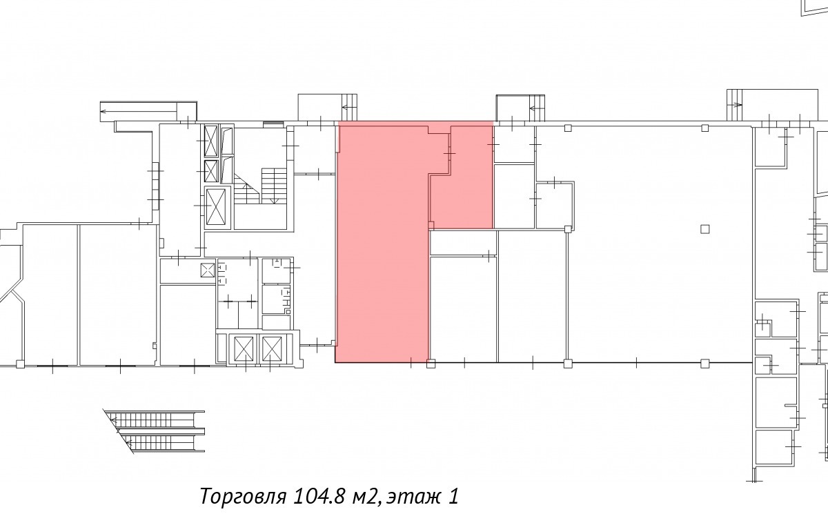 Сдам в аренду магазин 104.8 м.кв.