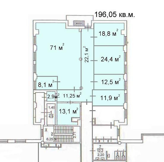 Сдам в аренду офис 196.1 м.кв.