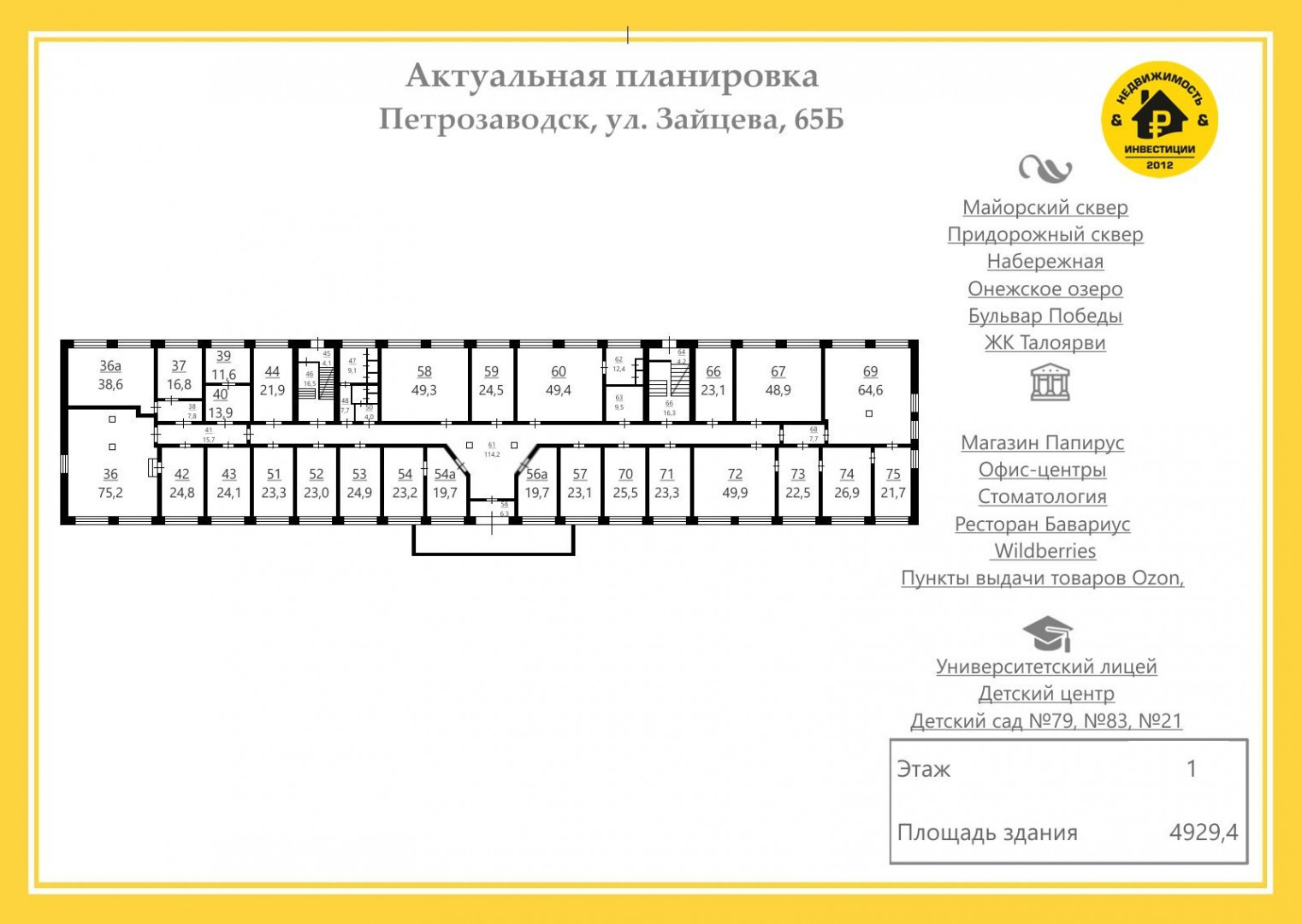 Продам помещение свободного назначения 4929 м.кв.