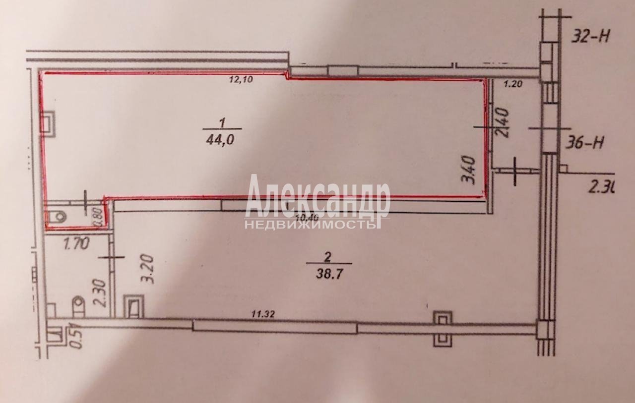 Сдам в аренду помещение свободного назначения 44 м.кв.