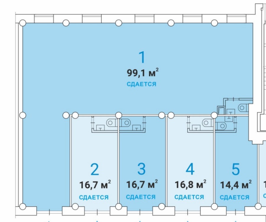 Сдам в аренду помещение свободного назначения 99.1 м.кв.