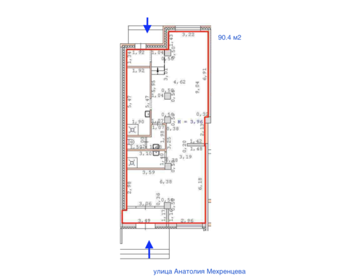Фото: Сдам коммерческое помещение 90.4 м2, Анатолия Мехренцева ул, 1, Екатеринбург г test