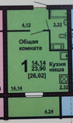 Продам однокомнатную (1-комн.) квартиру, Краснопольский пр-кт, 5Д, Челябинск г