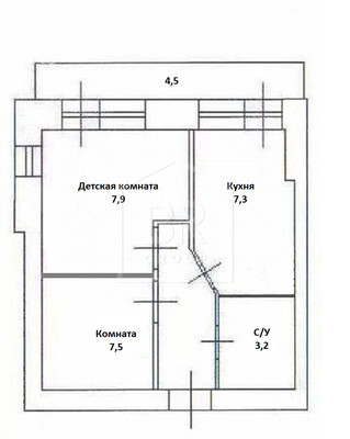 Продам однокомнатную (1-комн.) квартиру, Славы пр-кт, 4, Санкт-Петербург г