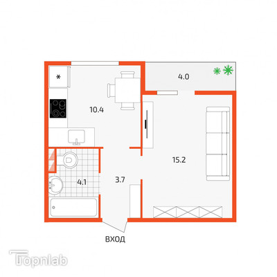 Продам однокомнатную (1-комн.) квартиру, Дальневосточный пр-кт, 25к1, Санкт-Петербург г