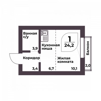 Продам однокомнатную (1-комн.) квартиру, 6А, Новый Кременкуль п