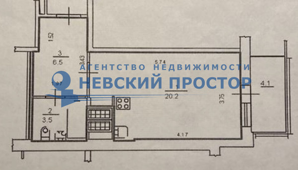 Продам однокомнатную (1-комн.) квартиру, Русановская ул, 9, Санкт-Петербург г