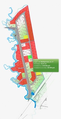 Продам участок 10,45 соток, ИЖС, Выборгская ул, 17, Дубровка гп, 0 км от города