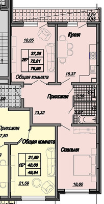 Продам двухкомнатную (2-комн.) квартиру, Октябрьская ул, 181/2к2, Краснодар г