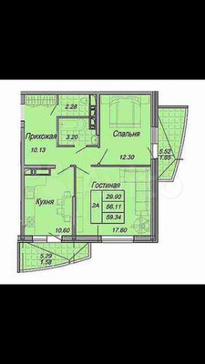 Продам двухкомнатную (2-комн.) квартиру, им. Константина Образцова пр-кт, 6к1, Краснодар г