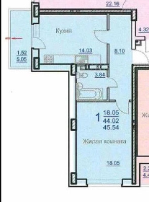Продам однокомнатную (1-комн.) квартиру, им. Героя Яцкова И.В. ул, 10, Краснодар г