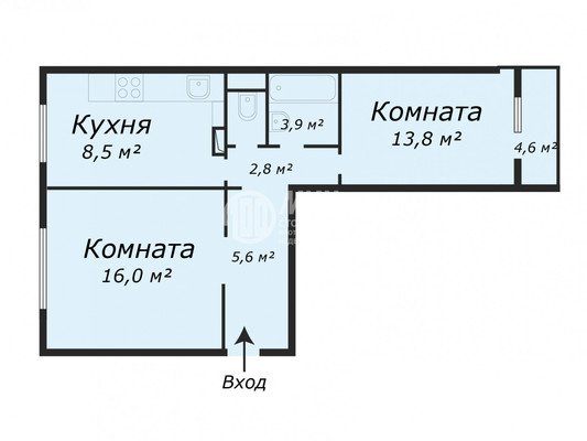 Продам двухкомнатную (2-комн.) квартиру, Панфиловский пр-кт, 1204, Зеленоград г