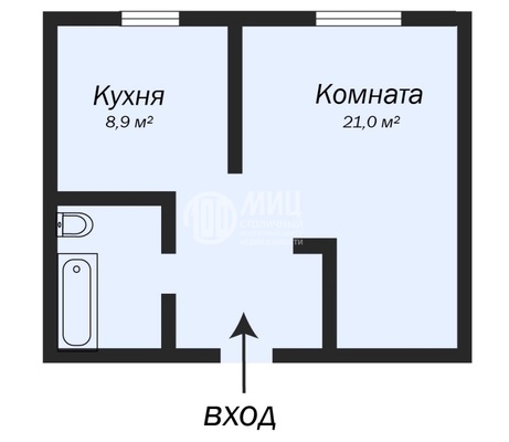 Продам однокомнатную (1-комн.) квартиру, Усиевича ул, 25к2, Москва г