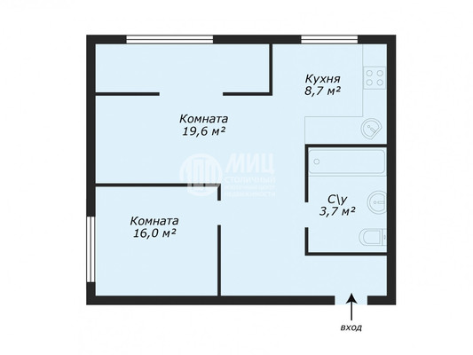 Продам двухкомнатную (2-комн.) квартиру, Флотская ул, 28к1, Москва г