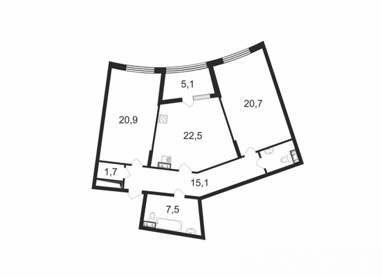 Продам двухкомнатную (2-комн.) квартиру, Жукова ул, 1к1, Санкт-Петербург г
