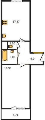 Продам однокомнатную (1-комн.) квартиру, Можайского 3-й проезд, 22, Пенза г