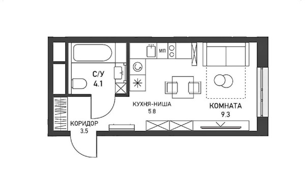 Продам однокомнатную (1-комн.) квартиру (долевое), Тагильская ул, 4к2, Москва г