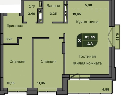Продам трехкомнатную (3-комн.) квартиру (долевое), Норильская ул, Красноярск г