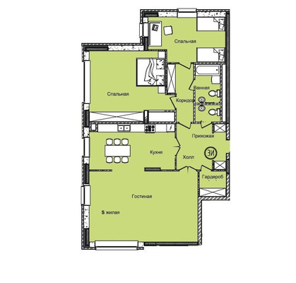 Продам трехкомнатную (3-комн.) квартиру, Дубравная ул, 28б, Казань г