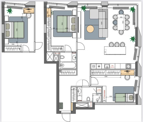 Продам трехкомнатную (3-комн.) квартиру, Палиха ул, 4, Москва г