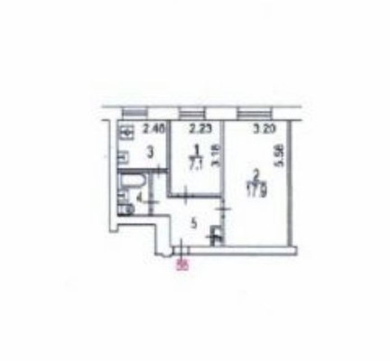 Продам двухкомнатную (2-комн.) квартиру, Нахимовский пр-кт, 38, Москва г