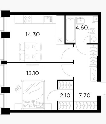 Продам однокомнатную (1-комн.) квартиру (долевое), Адмирала Макарова ул, 2к16, Москва г