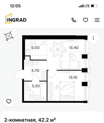 Продам однокомнатную (1-комн.) квартиру (долевое), Адмирала Макарова ул, 2к16, Москва г