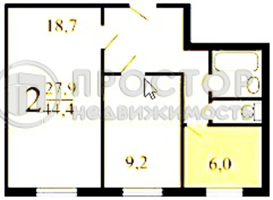 Продам двухкомнатную (2-комн.) квартиру, Харьковская ул, 8к1, Москва г