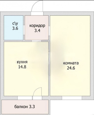Продам однокомнатную (1-комн.) квартиру, Кобцевой Н.С. ул, 3к2, Яблоновский пгт