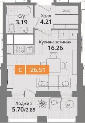Продам однокомнатную (1-комн.) квартиру (долевое), Молодежная ул, Химки г
