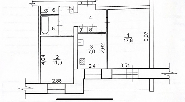 Продам двухкомнатную (2-комн.) квартиру, Ленина ул, 9к3, Нижневартовск г