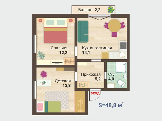 Продам двухкомнатную (2-комн.) квартиру (долевое), Ломоносова ул, 24кА, Терема п