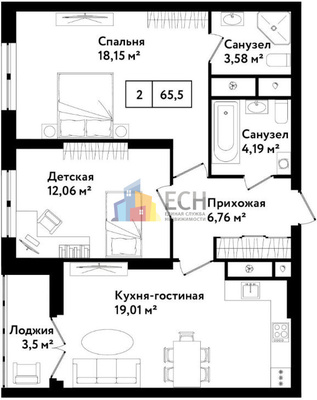 Продам двухкомнатную (2-комн.) квартиру, Седова ул, д.26 корпус 2, Тула г