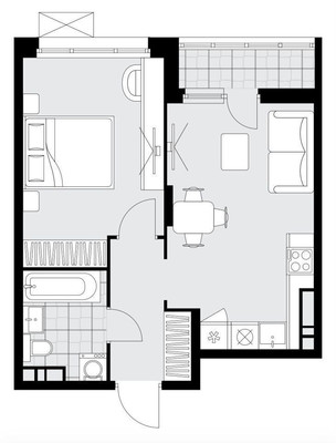 Продам двухкомнатную (2-комн.) квартиру (долевое), 10к1, Николо-Хованское д
