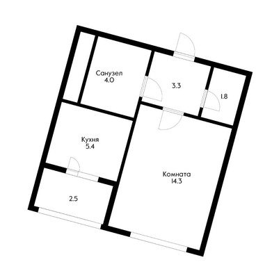 Продам однокомнатную (1-комн.) квартиру (долевое), Римский проезд, 8, Развилка п