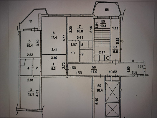 Продам трехкомнатную (3-комн.) квартиру, ГСК-2 Юбилейный тер, 11, Подольской машинно-испытательной станции п