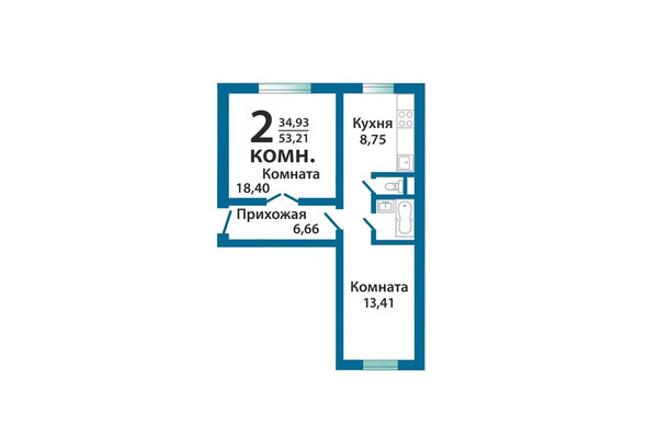 Продам двухкомнатную (2-комн.) квартиру, 250-летия Челябинска ул, 13, Челябинск г