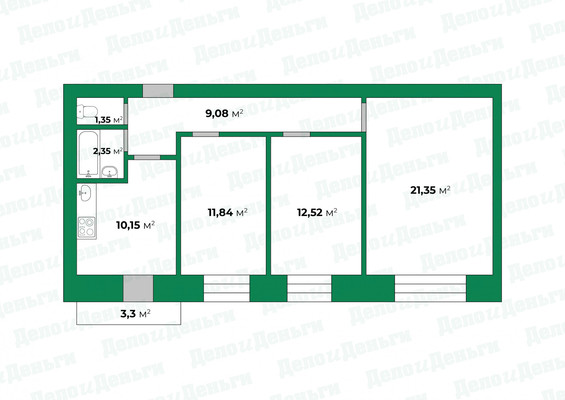 Продам трехкомнатную (3-комн.) квартиру, Зеленина ул, 1, Киров г