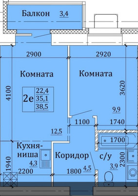 Продам двухкомнатную (2-комн.) квартиру, Жакова ул, 15, Сыктывкар г