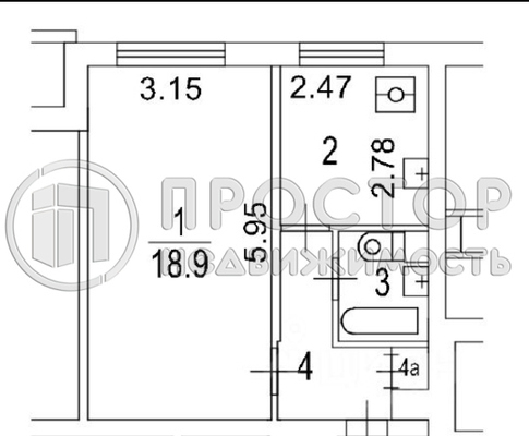 Продам однокомнатную (1-комн.) квартиру, Каширское ш, 92к3, Москва г