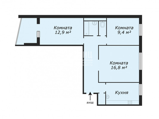 Продам трехкомнатную (3-комн.) квартиру, Дежнёва проезд, 9к2, Москва г