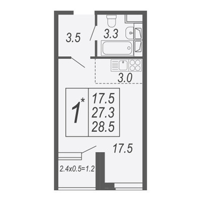 Продам однокомнатную (1-комн.) квартиру, Адмиралтейский б-р, 3/3, Краснодар г