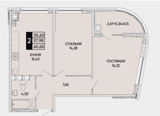 Продам двухкомнатную (2-комн.) квартиру, Левобережная ул, 6/11, Ростов-на-Дону г