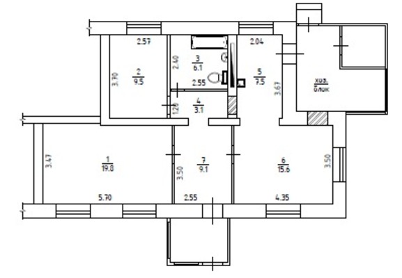 Продам трехкомнатную (3-комн.) квартиру, Дружбы ул, 15, Сторожевск с