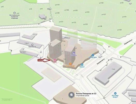 Сдам торговое помещение 122,4 м2, Востряковское ш, 7 2, Москва г
