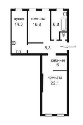 Продам двухкомнатную (2-комн.) квартиру, Сапёрный пер, 9, Санкт-Петербург г