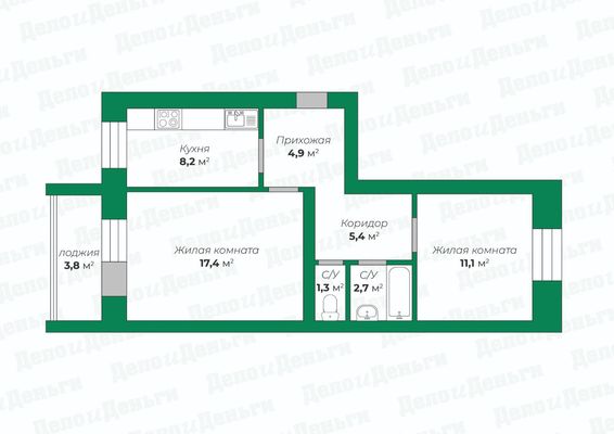 Продам двухкомнатную (2-комн.) квартиру, Советская (Нововятский) ул, 95, Киров г