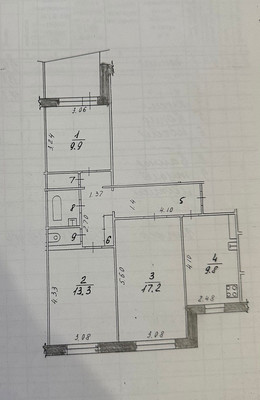 Продам трехкомнатную (3-комн.) квартиру, Адоратского ул, 46, Казань г