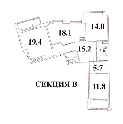 Продам трехкомнатную (3-комн.) квартиру, Лиговский пр-кт, 271, Санкт-Петербург г