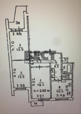 Продам трехкомнатную (3-комн.) квартиру, Вернадского пр-кт, 101к8, Москва г